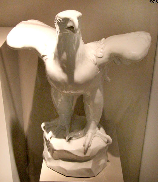Porcelain eagle statuette (1944) at Nuremberg Transport Museum. Nuremberg, Germany.