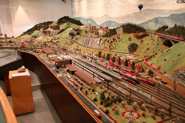 Model railroad layout at Nuremberg Transport Museum. Nuremberg, Germany.