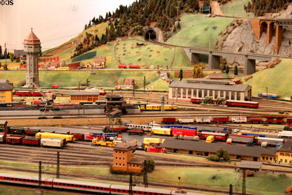 Model railroad layout at Nuremberg Transport Museum. Nuremberg, Germany.