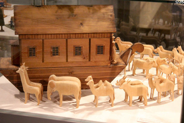 Noah's Arc with 23 pairs of animals (2nd half 19thC) at City Toy Museum. Nuremberg, Germany.