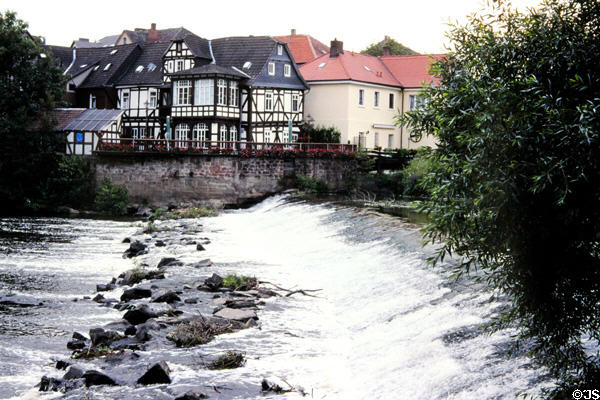 Town from Lahn River. Marburg, Germany.