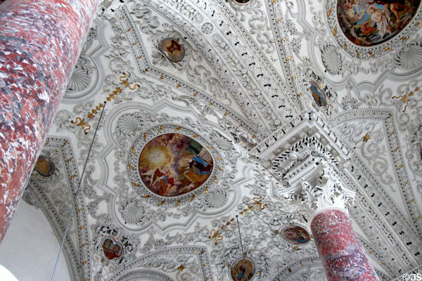 Kreuzherrn monastery church ceiling converted to Baroque style (1709-10). Memmingen, Germany.