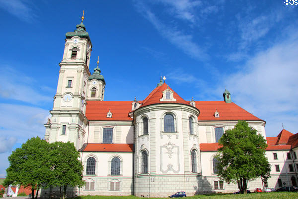 Ottobeuren Benedictine Abbey (founded 764; current buildings mid-18thC) considered highlight of Bavarian late baroque style. Ottobeuren, Germany. Architect: Simpert Kramer & Johann Michael Fischer.