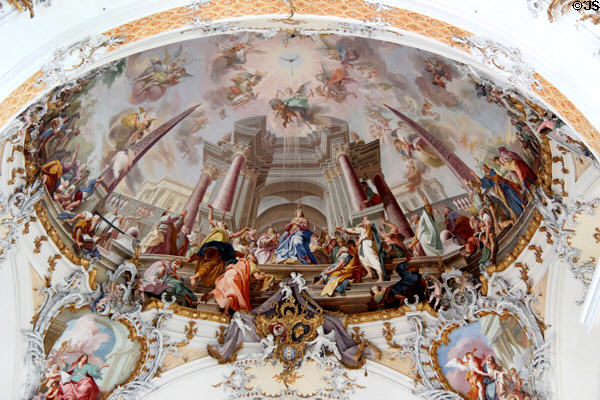Ceiling fresco by Johann & Franz Zeiller at Ottobeuren Abbey. Ottobeuren, Germany.