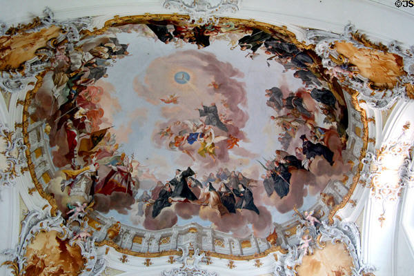 Ceiling fresco by Johann & Franz Zeiller at Ottobeuren Abbey. Ottobeuren, Germany.