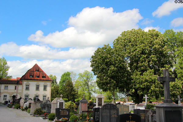 Cemetery on Benediktbeuern Abbey grounds. Germany.