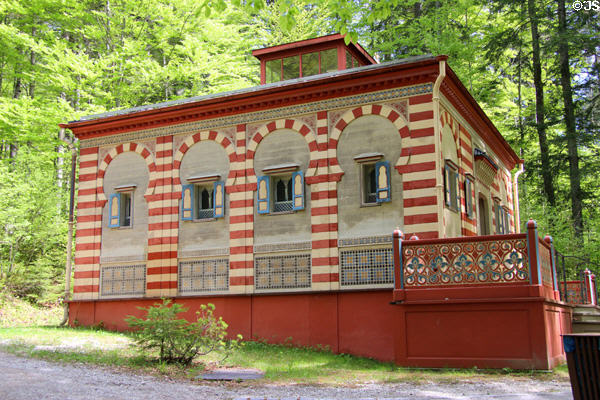 Moroccan House, acquired at Paris Exhibition in 1878, at Linderhof Castle. Ettal, Germany.