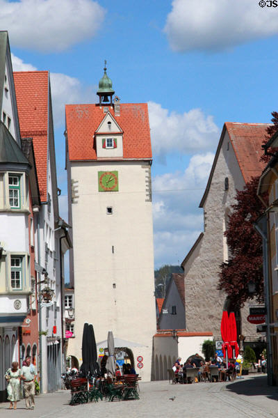 Clock & bell tower. Isny im Allgäu, Germany.