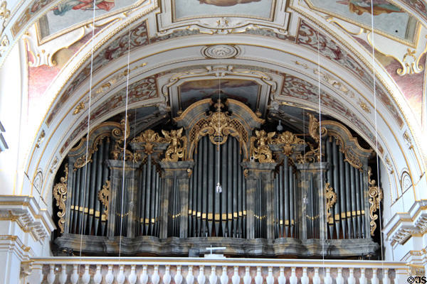 Organ in St Lorenz Basilica. Kempten, Germany.