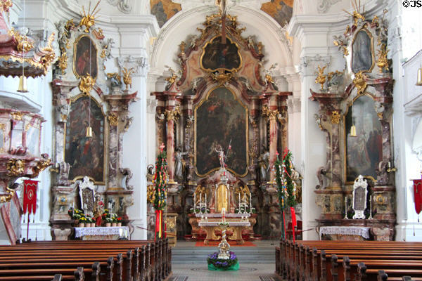 Baroque altar of Notre Dame Cathedral. Lindau im Bodensee, Germany.