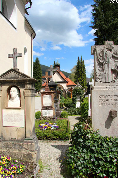 Cemetery at St Peter & Paul church. Oberammergau, Germany.