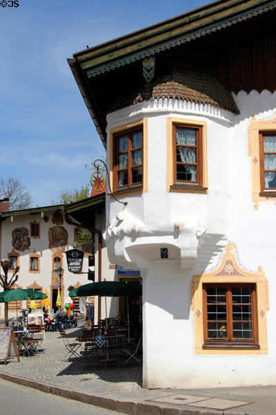 Guest house & pubs in town center. Oberammergau, Germany.