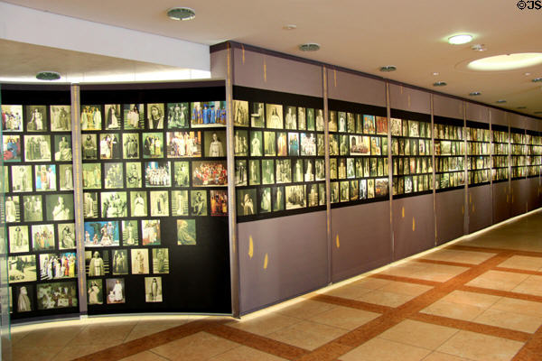 Photographs of performers who appeared in Passion Play over the years at Oberammergau theater. Oberammergau, Germany.