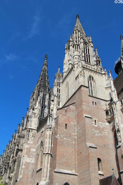 Ulm Münster has tallest church spire in the world. Ulm, Germany.