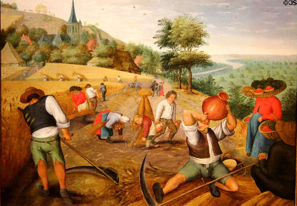 The Summer painting (1620-35) by Pieter Brueghel Younger at Museum of Bread and Art. Ulm, Germany.