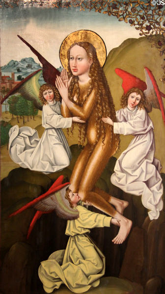 Ascension of St Mary Magdalene painting (c1480) by Hans Schüchlin at Ulmer Museum. Ulm, Germany.