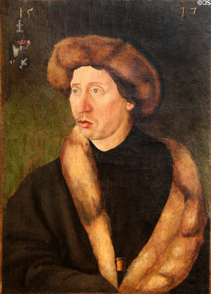 Portrait of Bernhard Besserer (1517) by unknown of Ulm at Ulmer Museum. Ulm, Germany.