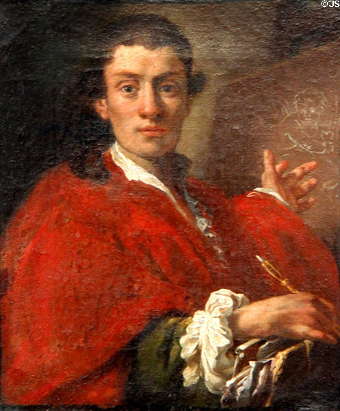 Self portrait (1734) by Franz Anton Kraus at Ulmer Museum. Ulm, Germany.