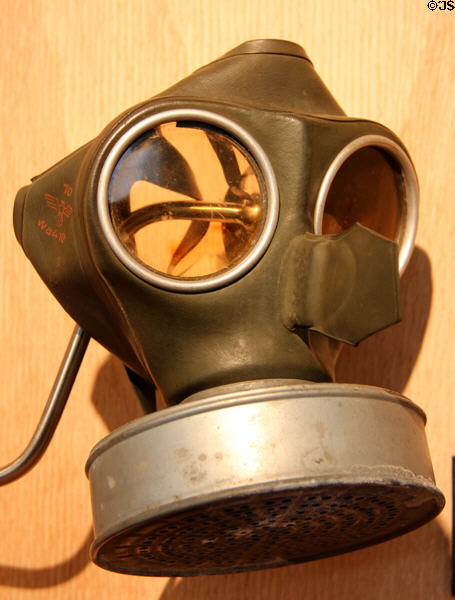 Child's gas mask (c1944-5) at Schwörhaus museum. Ulm, Germany.
