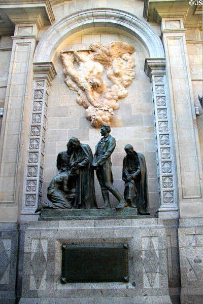 Memorial (1929) to Martyrs of Independence, Barcelonans executed (1809) for plotting an uprising against the Napoleonic French invaders. Barcelona, Spain.