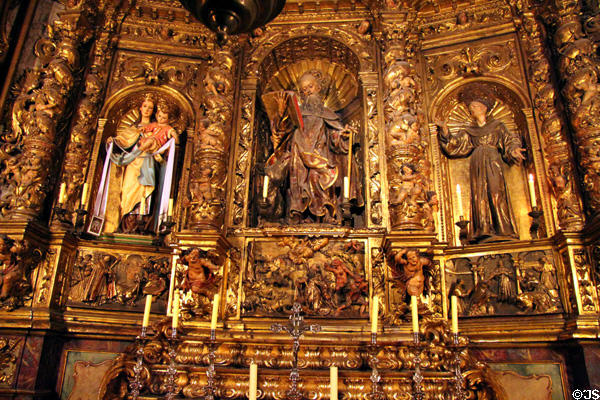 St Anthony Abbot altarpiece (1722) at Barcelona Cathedral. Barcelona, Spain.