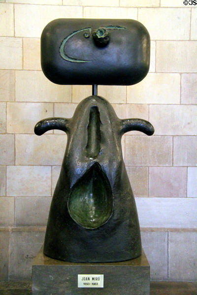 Sculpture by Joan Miró at Barcelona City Hall. Barcelona, Spain.