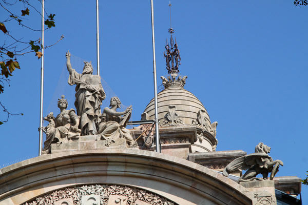 Palace of Justice roofline details (1888). Barcelona, Spain.
