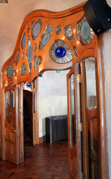 Undulating double doorway at Casa Batlló. Barcelona, Spain.