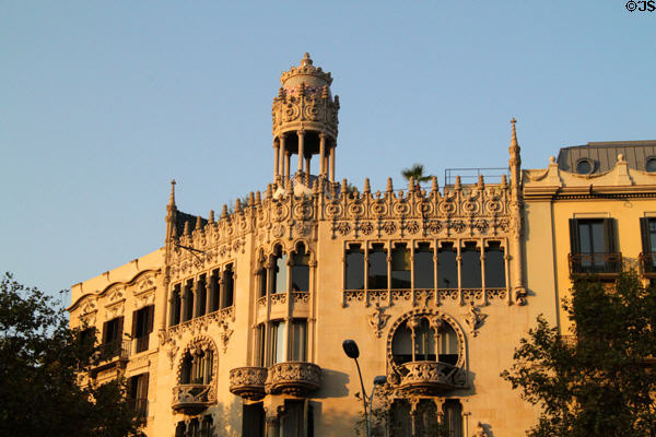 Casa Lleó Morera (1902 remodel of 1864 structure) (Passeig de Gràcia 35). Barcelona, Spain. Style: Modernista. Architect: Lluís Domènech i Montaner.