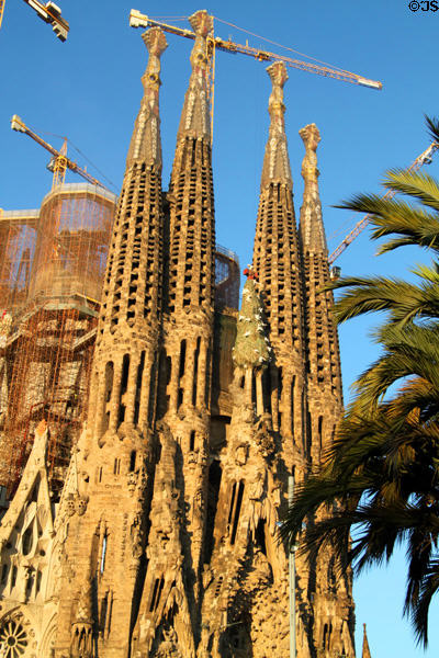 Nativity east end of Sagrada Familia (UNESCO World Heritage Site). Barcelona, Spain.