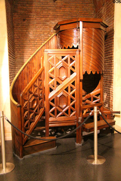 Portable pulpit (1898) (replica) by Antoni Gaudí at Sagrada Familia. Barcelona, Spain.
