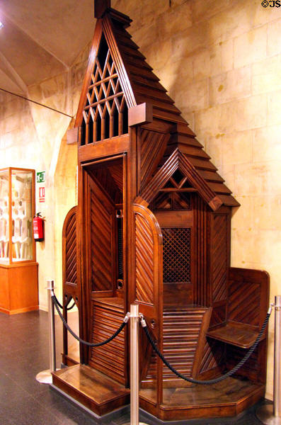Confessional (1898) (replica) by Antoni Gaudí at Sagrada Familia. Barcelona, Spain.