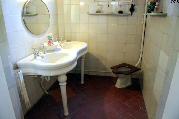 Bathroom at Gaudi House Museum in Parc Güell. Barcelona, Spain.
