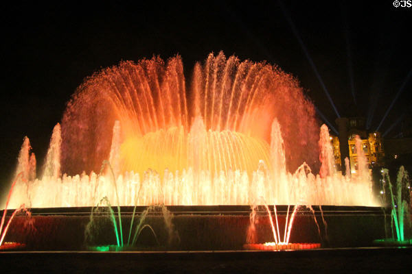 Magic Fountain light show. Barcelona, Spain.