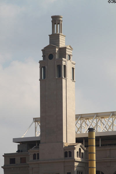 Estadi Olímpic de Montjuïc (Olympic Stadium) tower (1929). Barcelona, Spain. Architect: Pere Domènech i Roura.