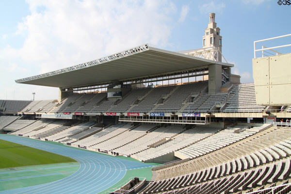 Interior (1992) of Barcelona Olympic Stadium. Barcelona, Spain. Architect: Vittorio Gregotti.