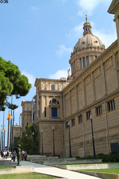 Palau Nacional home of Museu Nacional d'Art de Catalunya (Catalan National Art Museum). Barcelona, Spain.