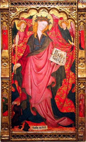Ste. Ursula painting (c1400) by Master Jacobus (?) at Museu Nacional d'Art de Catalunya. Barcelona, Spain.