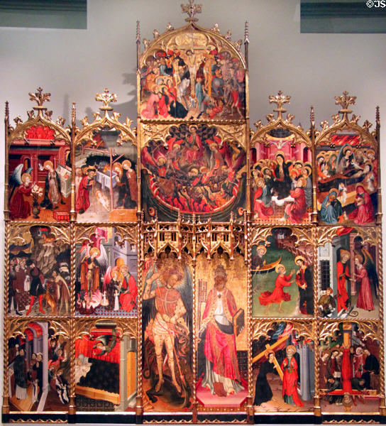Altarpiece of Sts. Michael & Peter (c1432) by Bernat Despuig & Jaume Cirera at Museu Nacional d'Art de Catalunya. Barcelona, Spain.