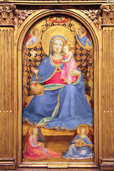 Mother of God of Humility painting (1433) by Fra Angelico at Museu Nacional d'Art de Catalunya. Barcelona, Spain.