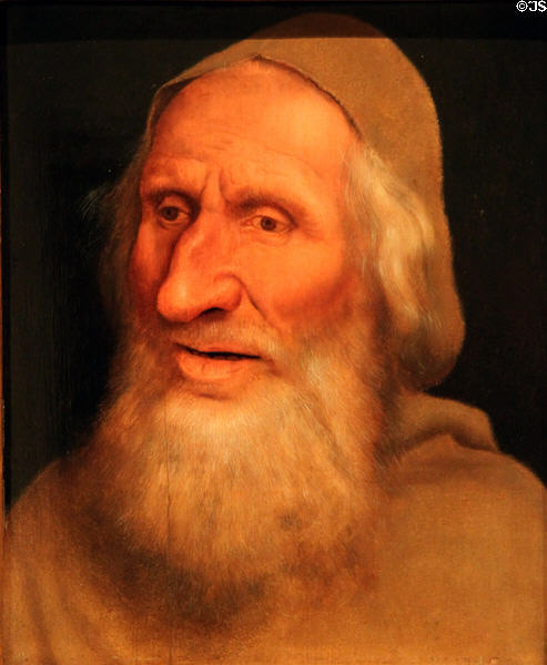 Cap de vell (Head of Old Man) (c1525) by Quinten Metsys at Museu Nacional d'Art de Catalunya. Barcelona, Spain.