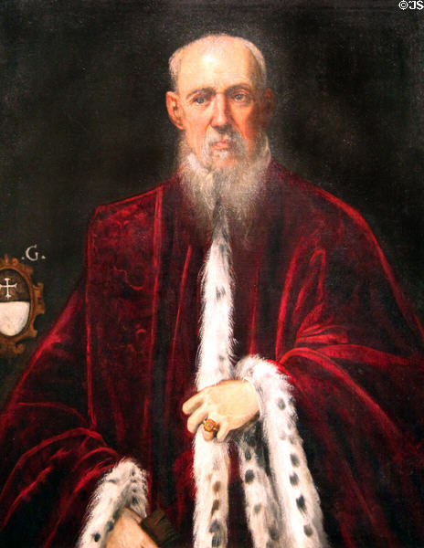 Portrait of Attorney Alessandro Gritti (1581) by Jacopo Robusti called Tintoretto at Museu Nacional d'Art de Catalunya. Barcelona, Spain.