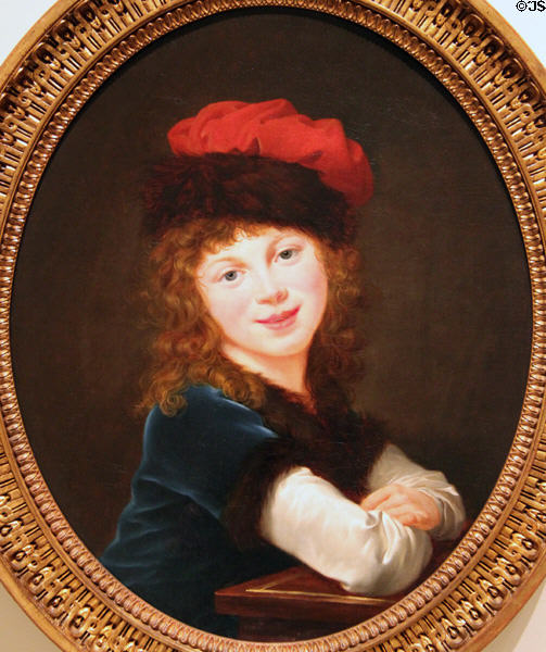 Portrait of a young girl (1788-90) by Élisabeth-Louise Vigée Le Brun at Museu Nacional d'Art de Catalunya. Barcelona, Spain.