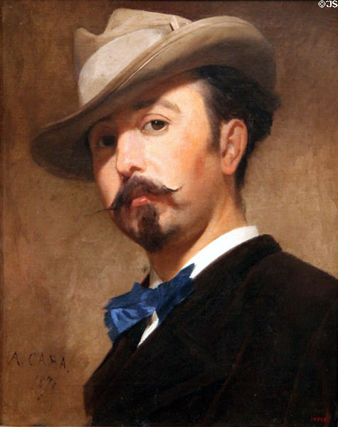 Portrait of painter Joaquim Vayreda (1870) by Antoni Caba at Museu Nacional d'Art de Catalunya. Barcelona, Spain.