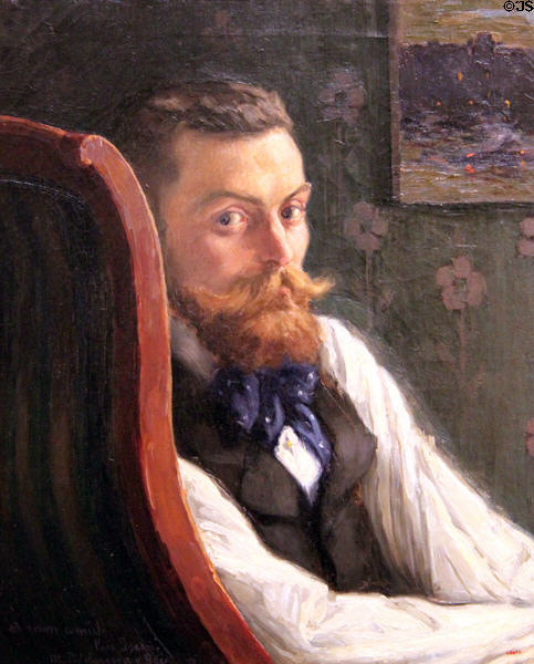 Portrait of painter Pere Ysern (1900) by Marià Pidelaserra at Museu Nacional d'Art de Catalunya. Barcelona, Spain.