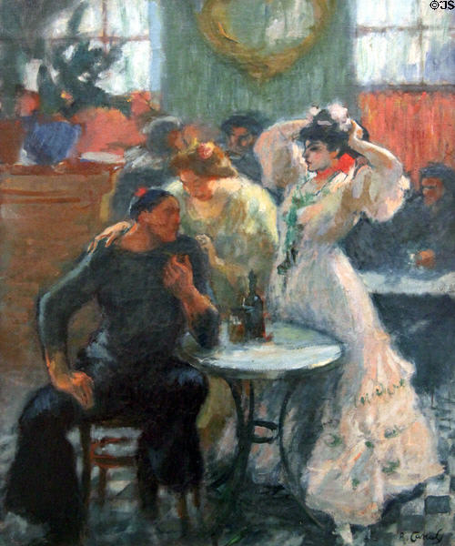 Al bar painting (c1910) by Richard Canals at Museu Nacional d'Art de Catalunya. Barcelona, Spain.