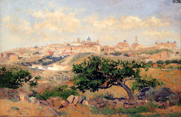 Vista of Toledo painting (c1907) by Aureliano de Beruete at Museu Nacional d'Art de Catalunya. Barcelona, Spain.