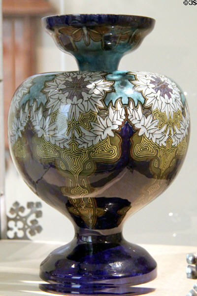 Modernista movement ceramic vase at Museu Nacional d'Art de Catalunya. Barcelona, Spain.