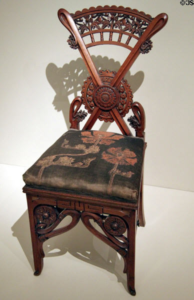 Modernista chair (c1891) by Gaspar Homar at Museu Nacional d'Art de Catalunya. Barcelona, Spain.