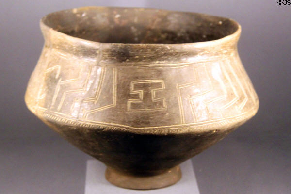 Pottery funerary urn (9thC BCE) at Museu d'Arqueologia de Catalunya. Barcelona, Spain.